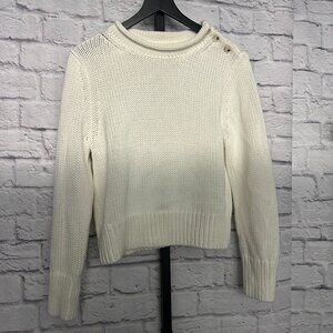 LAKE Sweater with Button Detail on Shoulder